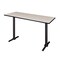 Cain Rectangle Cain Cafe Training Table, 66 W, 24 L, 42 H, Wood, Metal Top, Maple MCTRCT6624PL - alternate 1